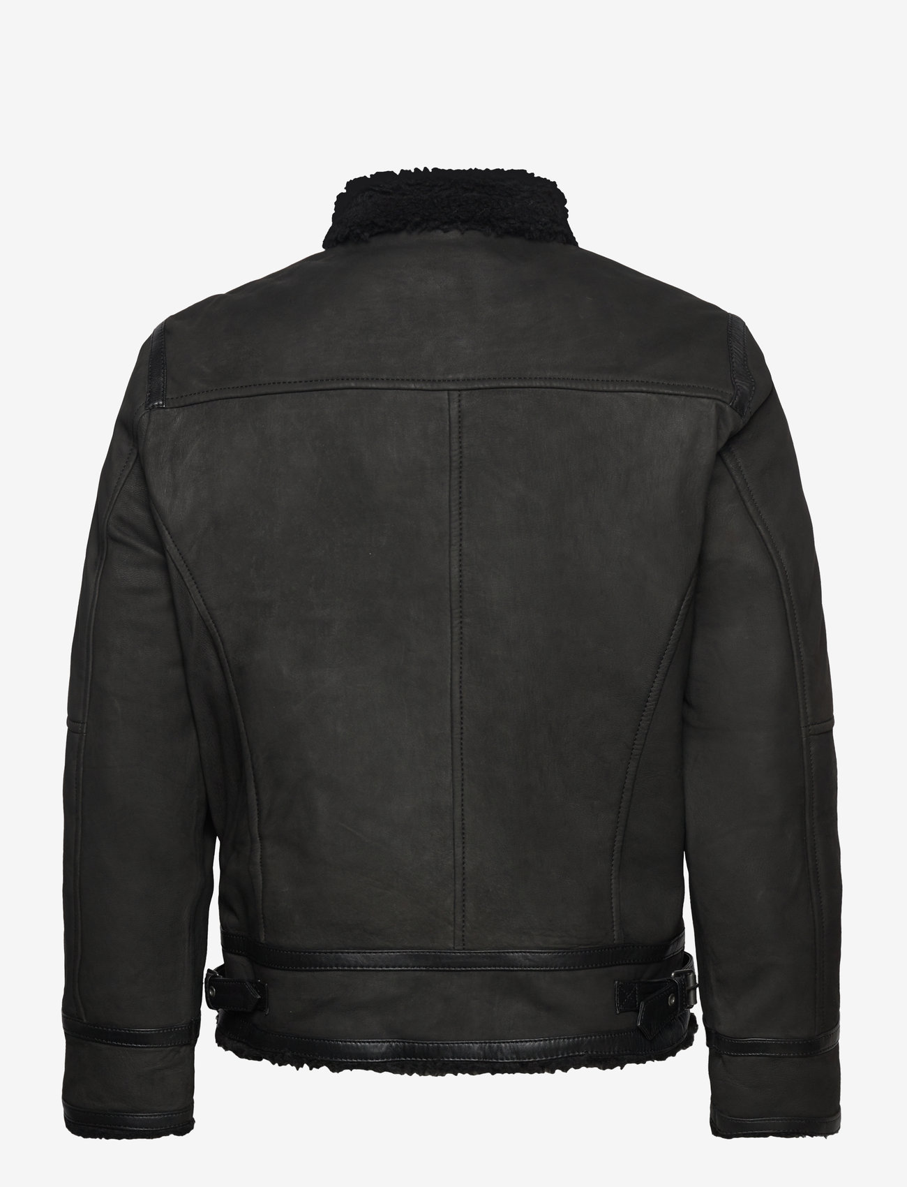 Jofama - Edgar Nubuck Shearling Jacket - black - 3