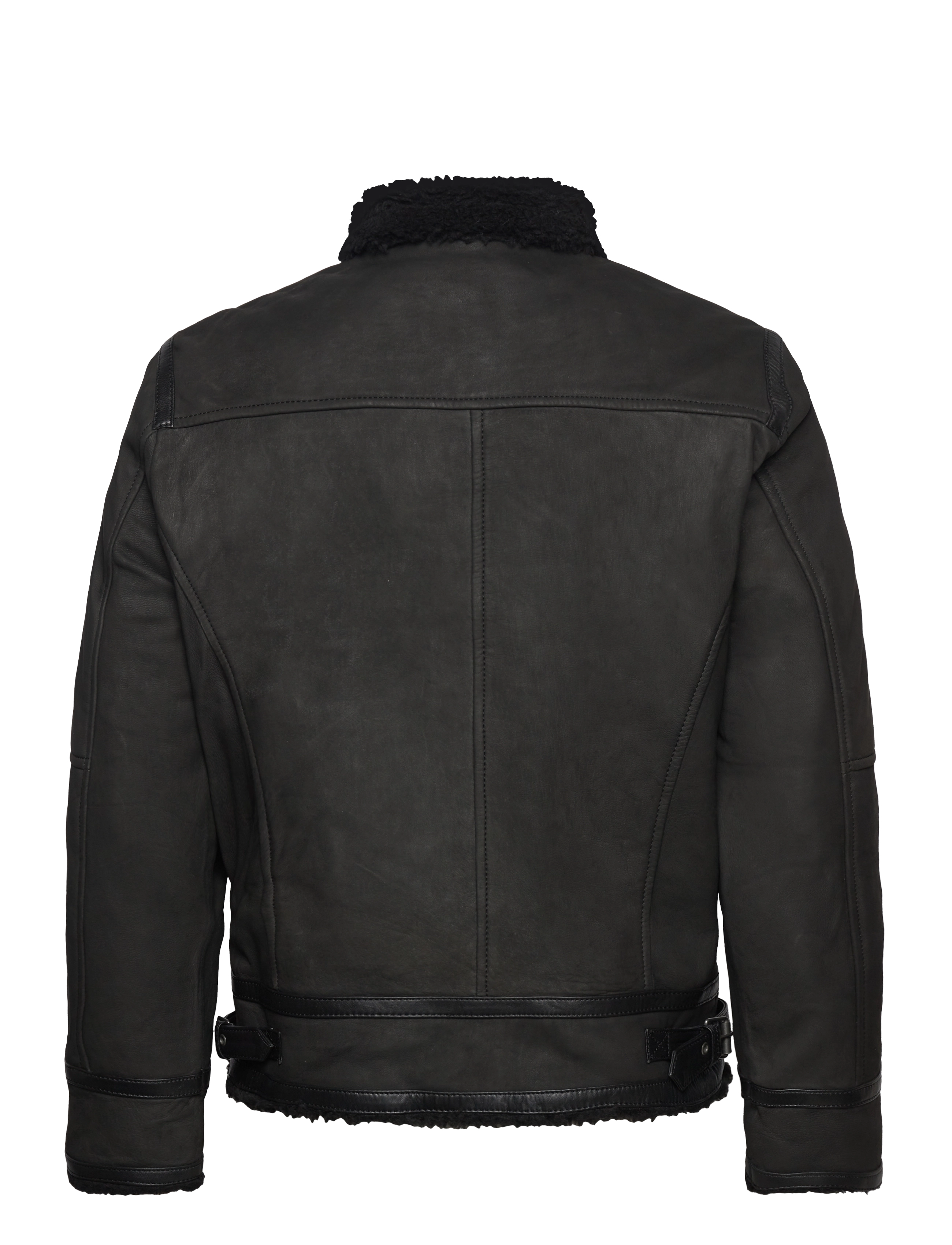 Jofama - Edgar Nubuck Shearling Jacket - black - 3