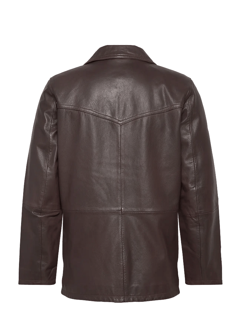 Jofama - James Leather Jacket - höstjackor - brown - 1