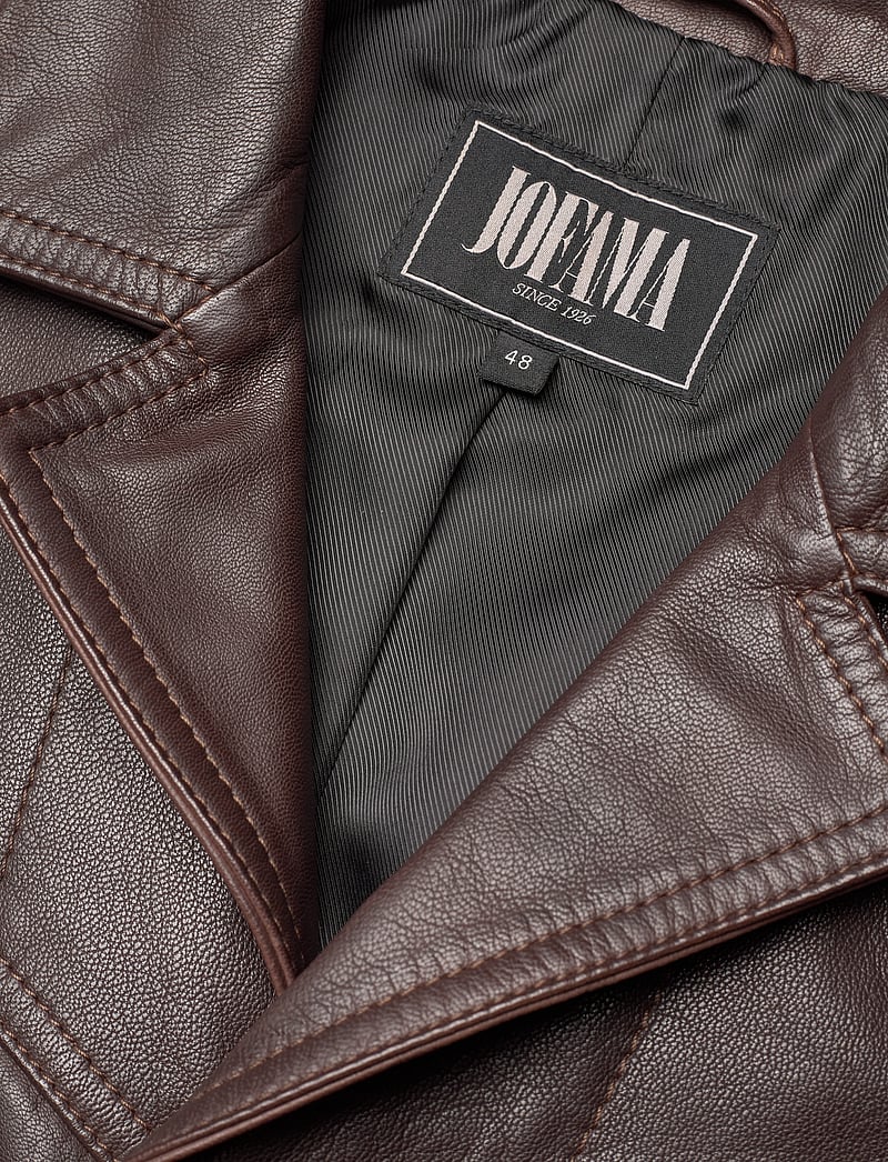 Jofama - James Leather Jacket - höstjackor - brown - 2