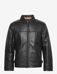 Jofama - Rusty Dusty Leather Jacket - pavasarinės striukės - black - 0