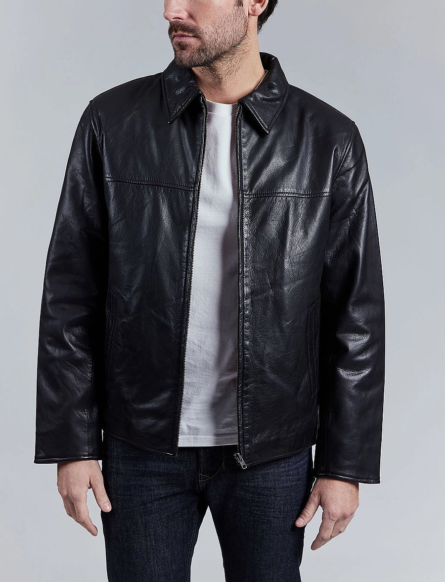 Jofama - Rusty Dusty Leather Jacket - frühlingsjacken - black - 0
