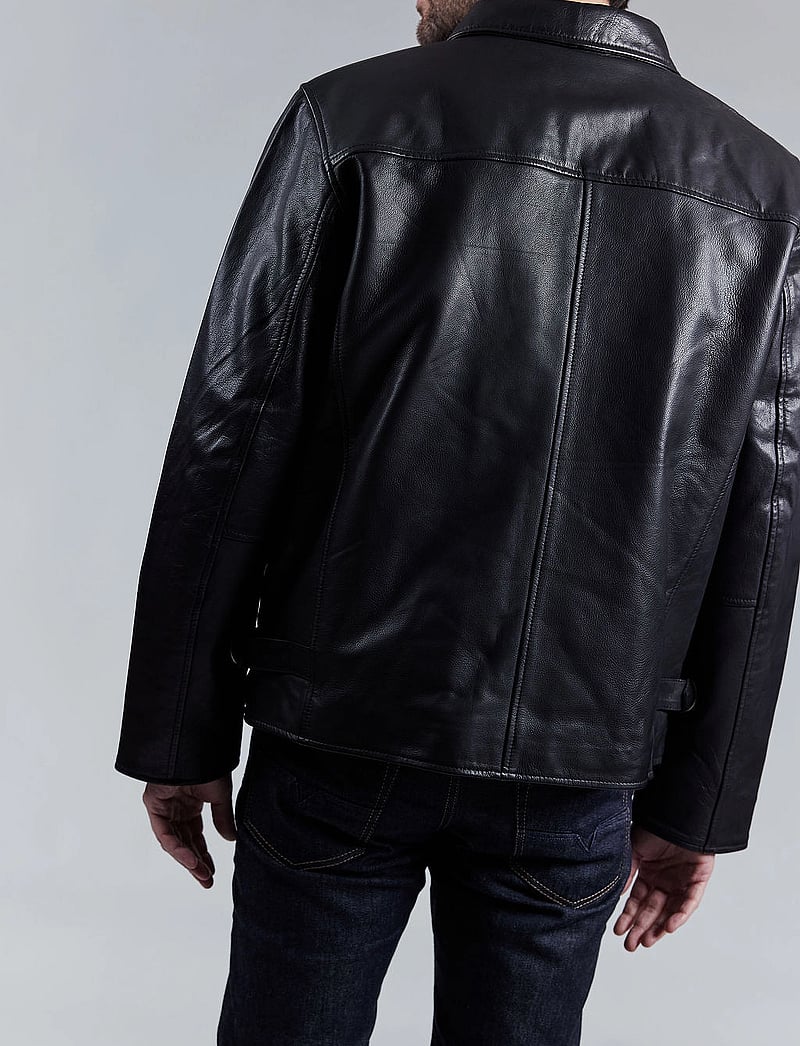 Jofama - Rusty Dusty Leather Jacket - forårsjakker - black - 3