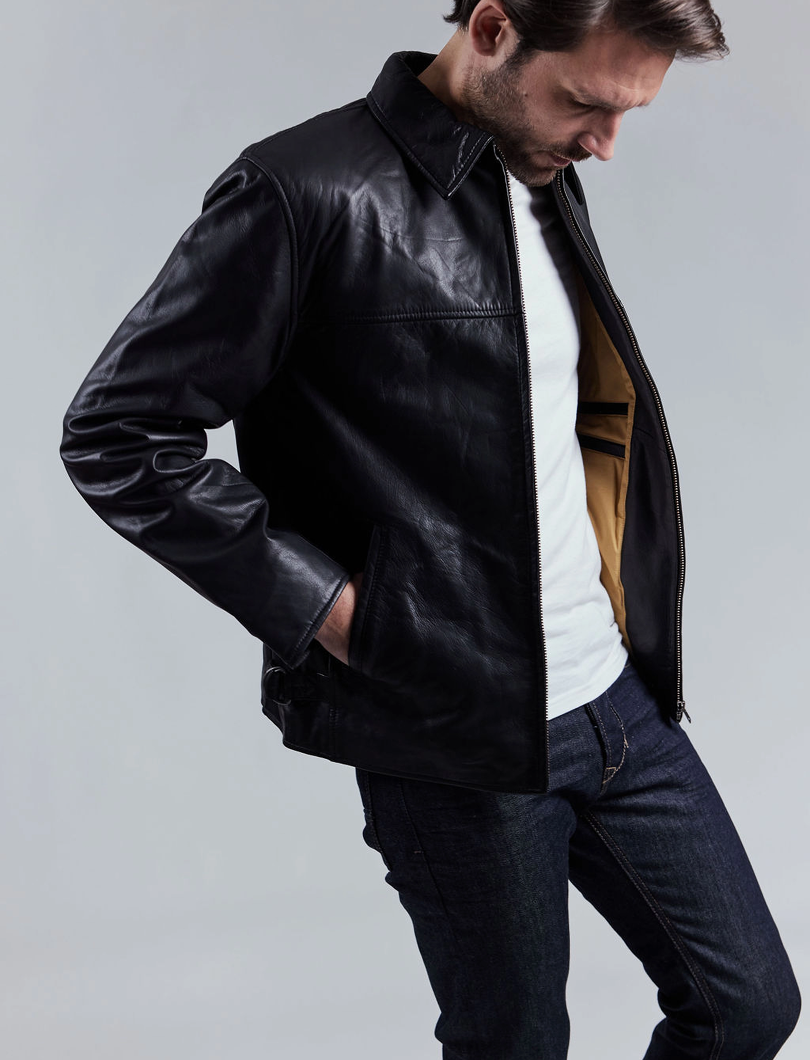 Jofama - Rusty Dusty Leather Jacket - virsdrēbes - black - 4