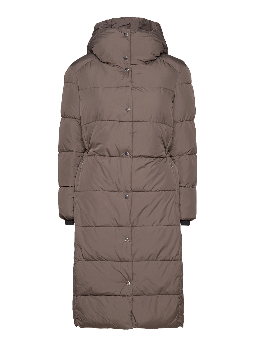 Jofama - Savannah Long Puffer Coat - talvejoped - mole - 1
