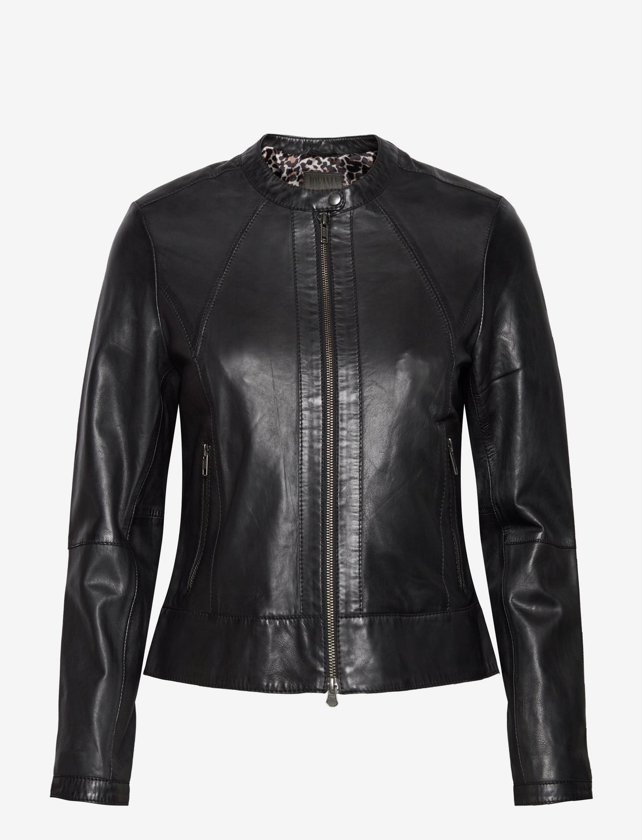 Jofama - Diora Classic Leather Jacket - læderjakker - black - 1
