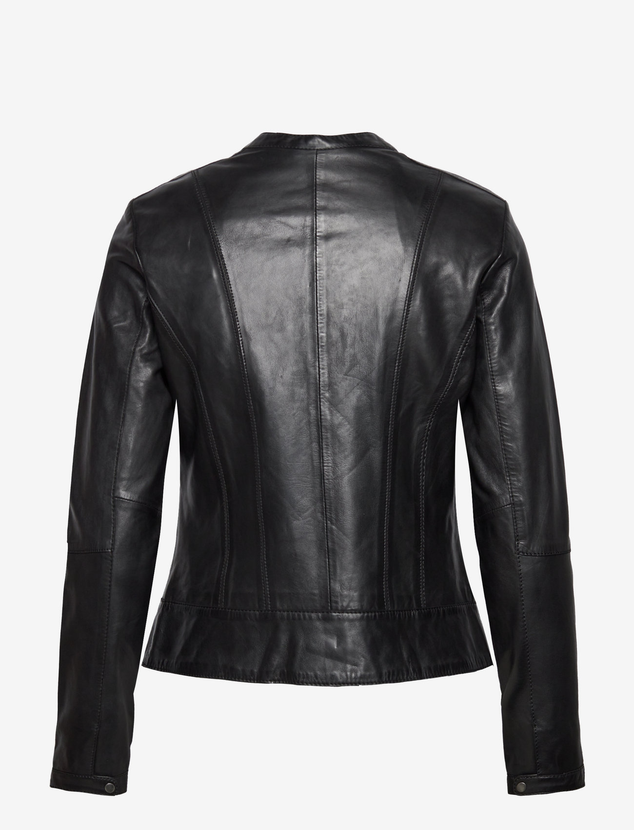 Jofama - Diora Classic Leather Jacket - læderjakker - black - 2