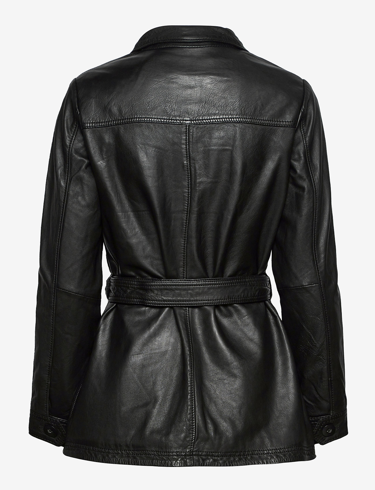 Jofama - Michelle Midi Leather Jacket - black - 1