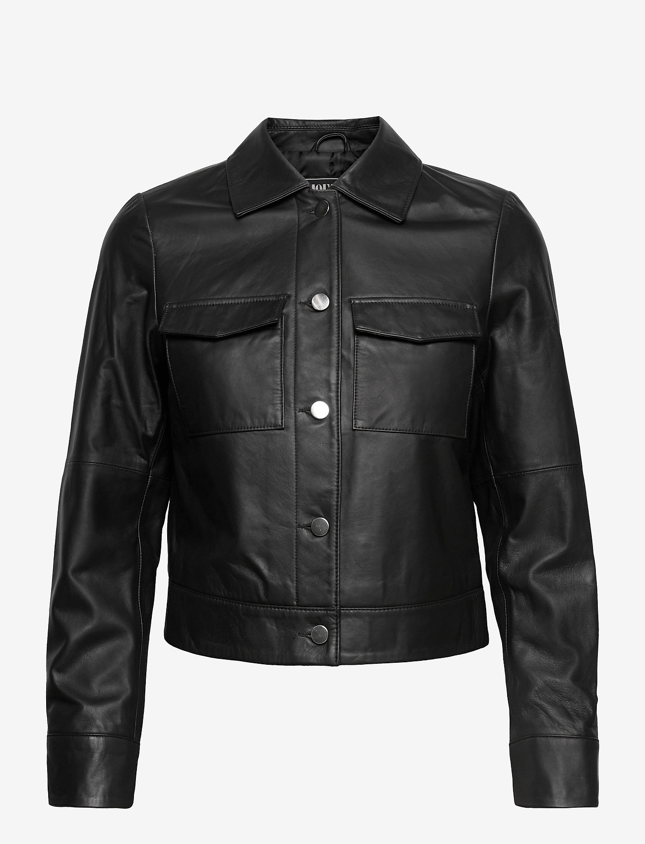 Jofama - Lynn Pocket Leather Jacket - black - 0