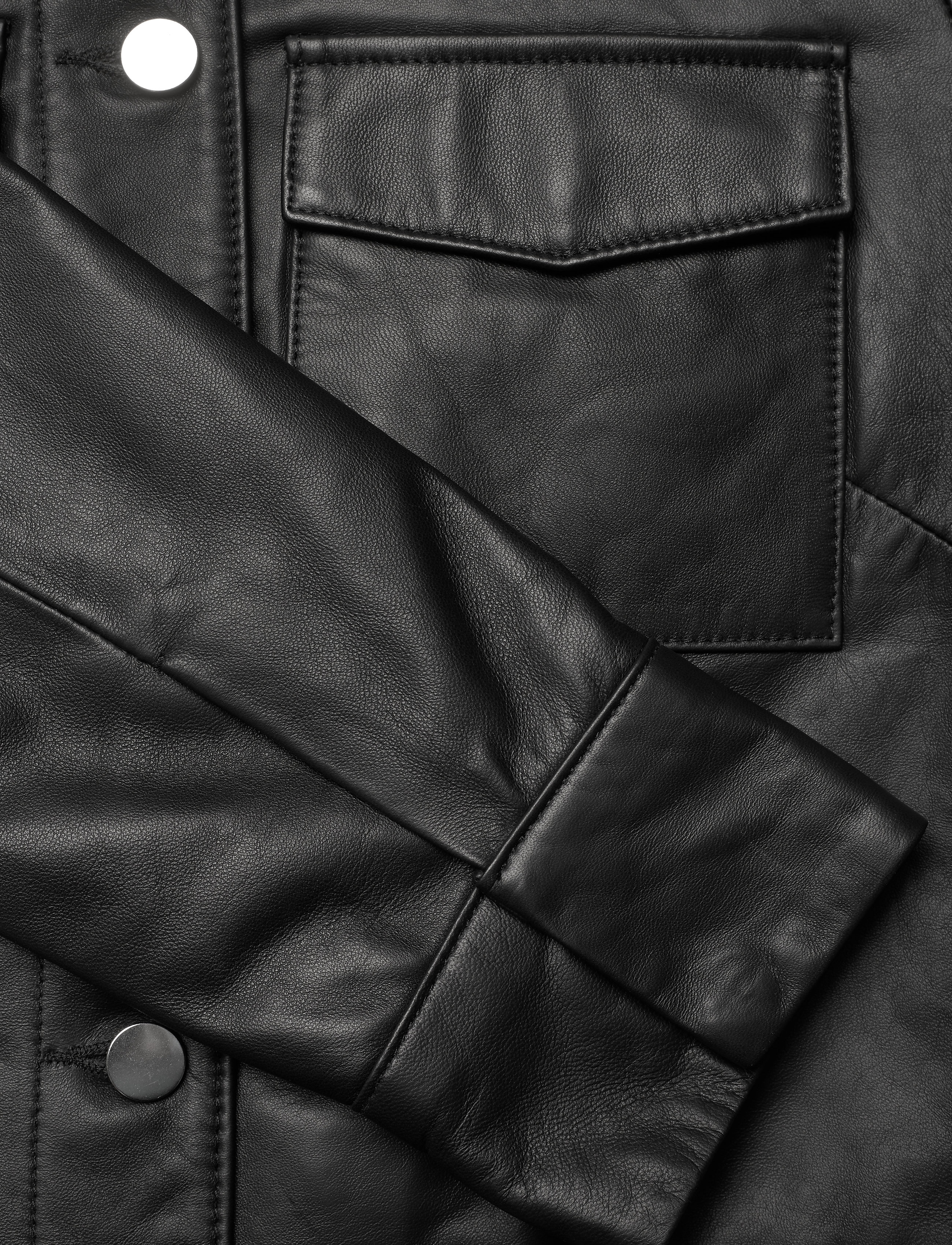 Jofama - Lynn Pocket Leather Jacket - black - 3