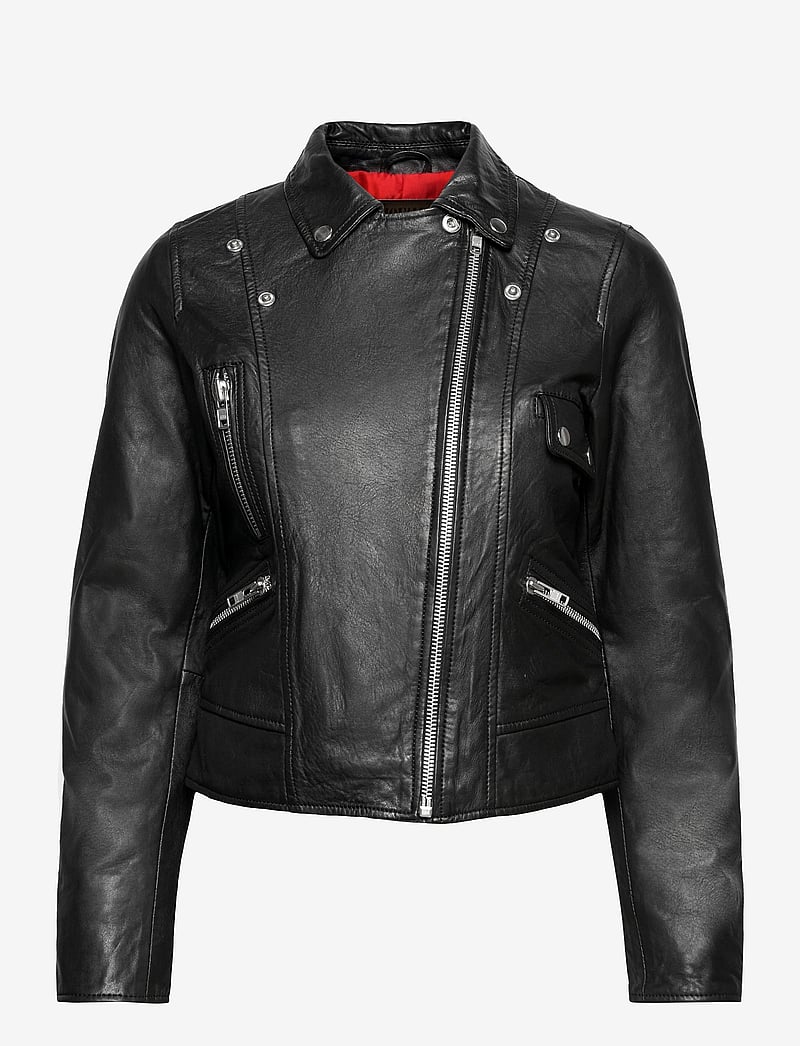 Jofama - Kaley Leather Biker - odinės striukės - black - 1