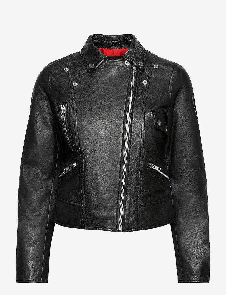 Jofama - Kaley Leather Biker - forårsjakker - black - 1