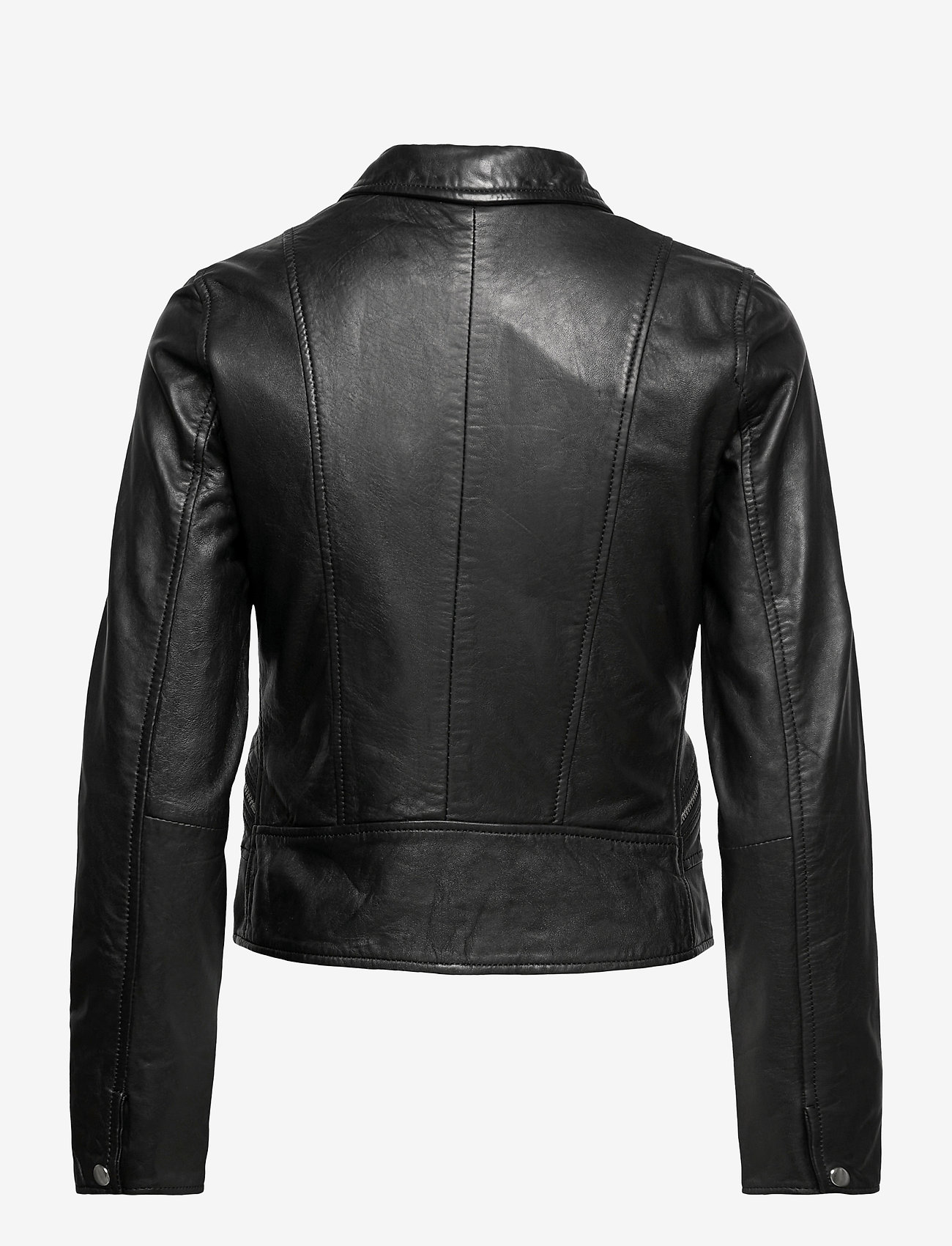 Jofama - Kaley Leather Biker - spring jackets - black - 1