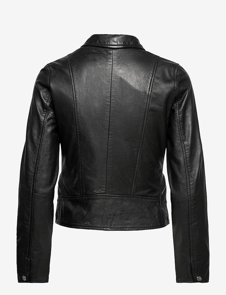 Jofama - Kaley Leather Biker - forårsjakker - black - 2