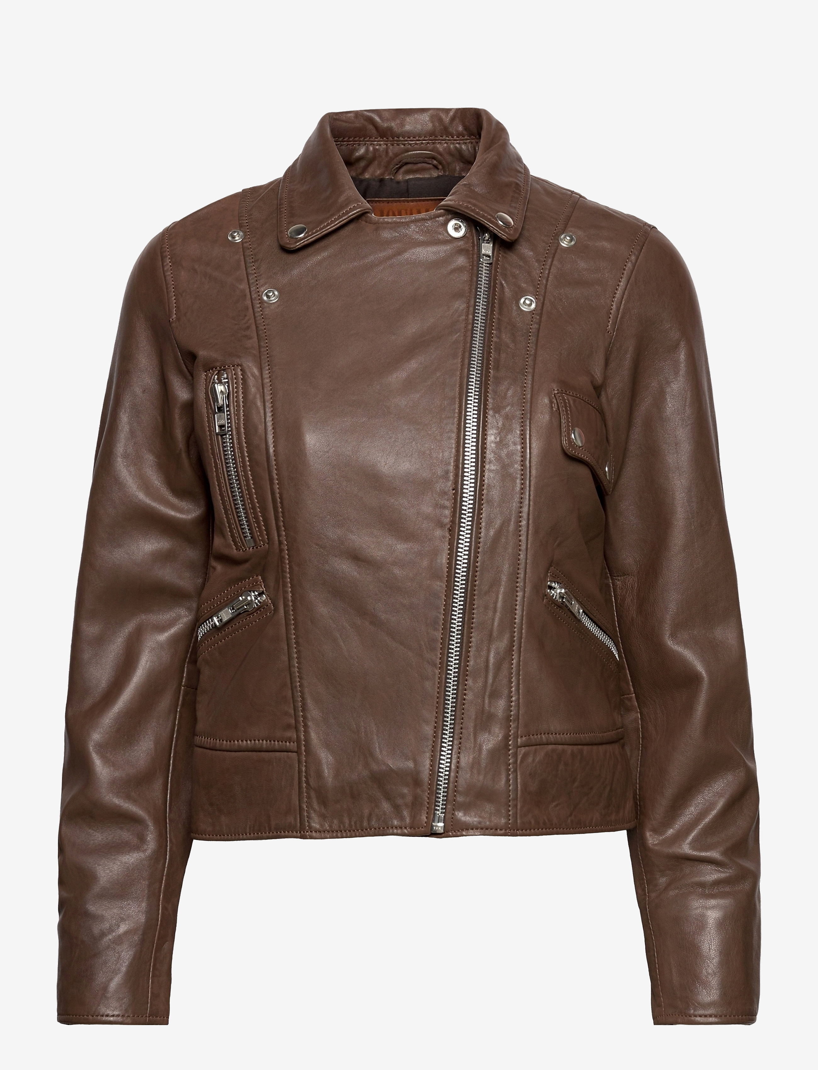 Jofama Kaley Leather Biker, 34, Jackets, Braun - Leather, Frauen