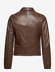 Jofama - Kaley Leather Biker - spring jackets - brownie - 1