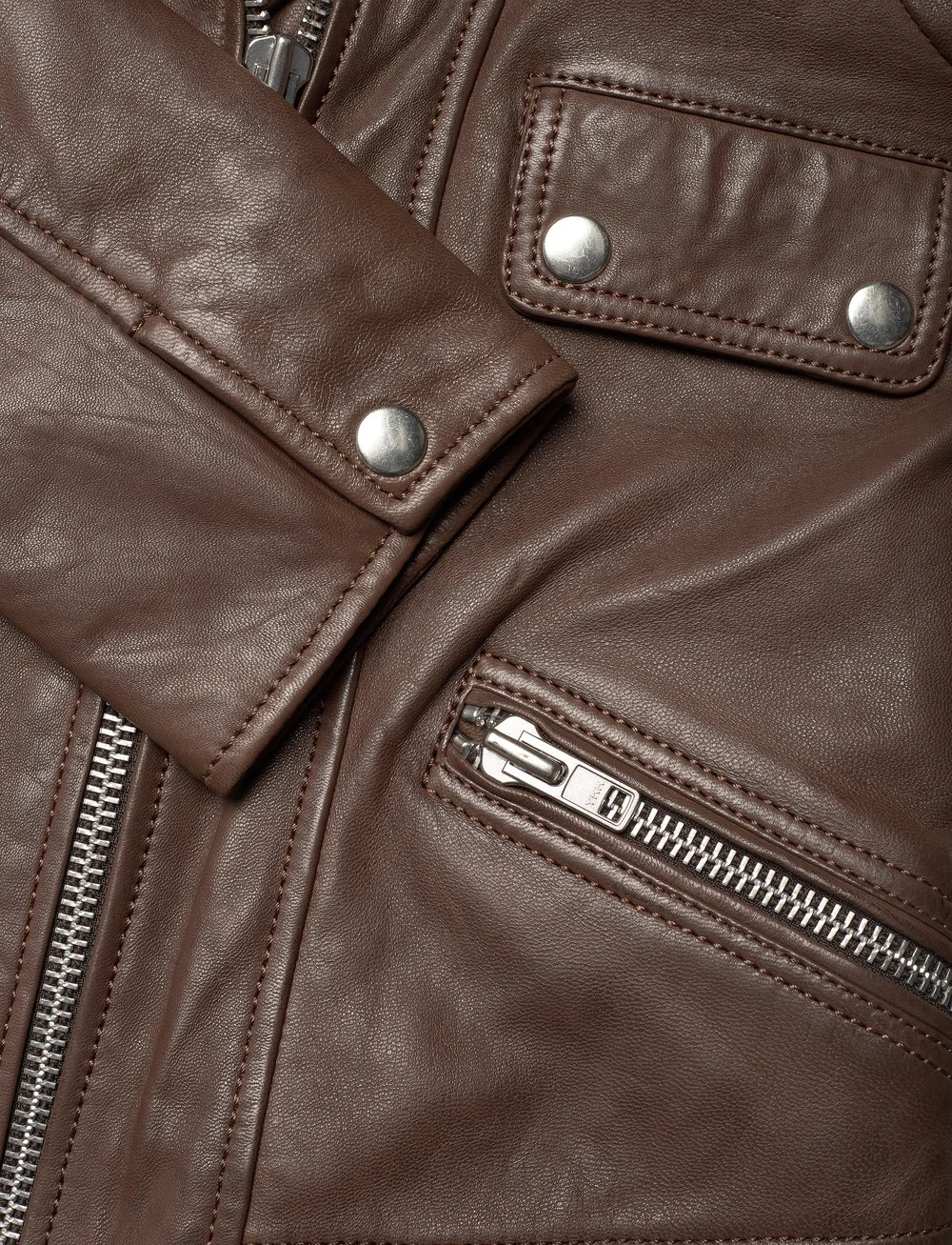 Jofama - Kaley Leather Biker - læderjakker - brownie - 3