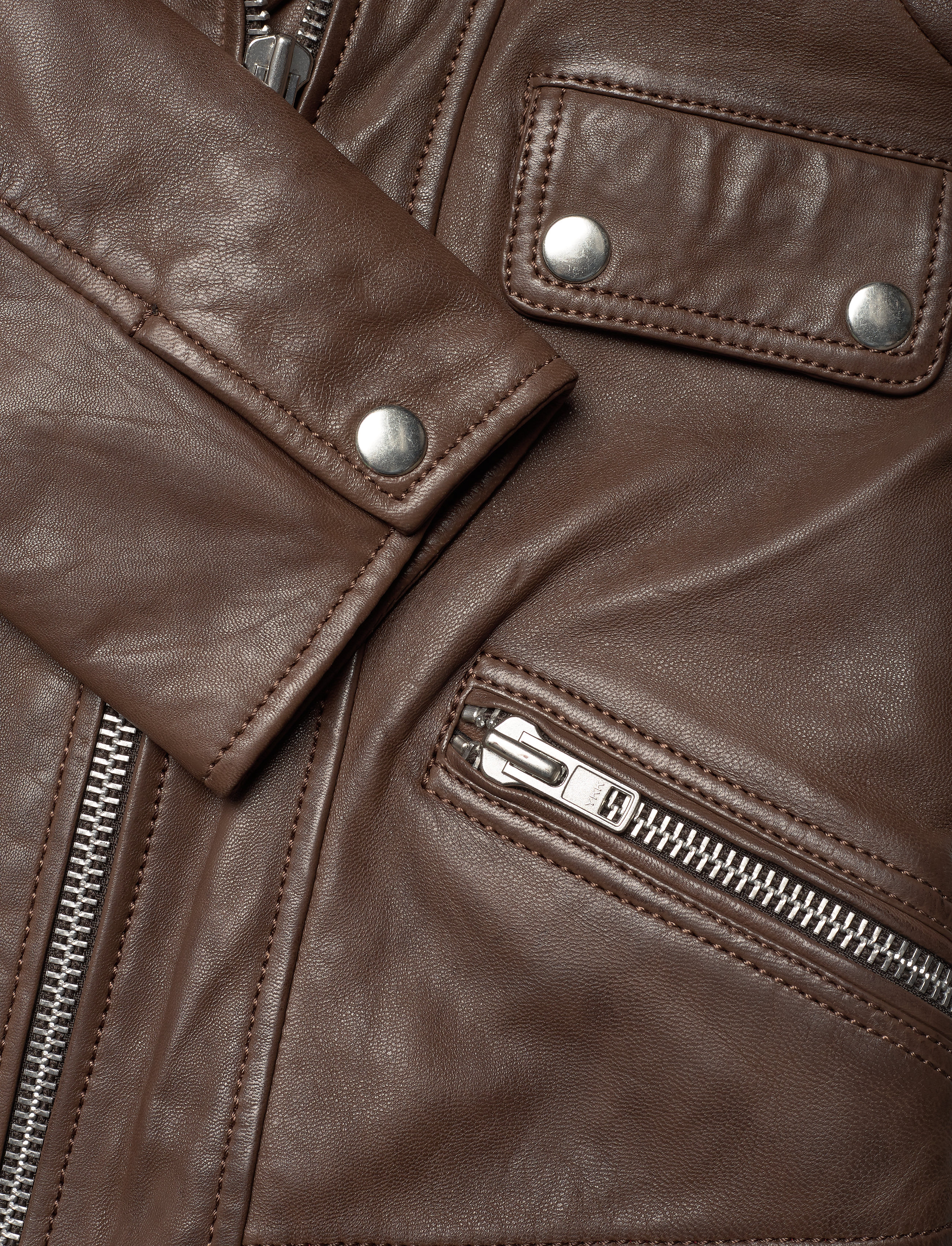 Jofama - Kaley Leather Biker - overtøj - brownie - 3