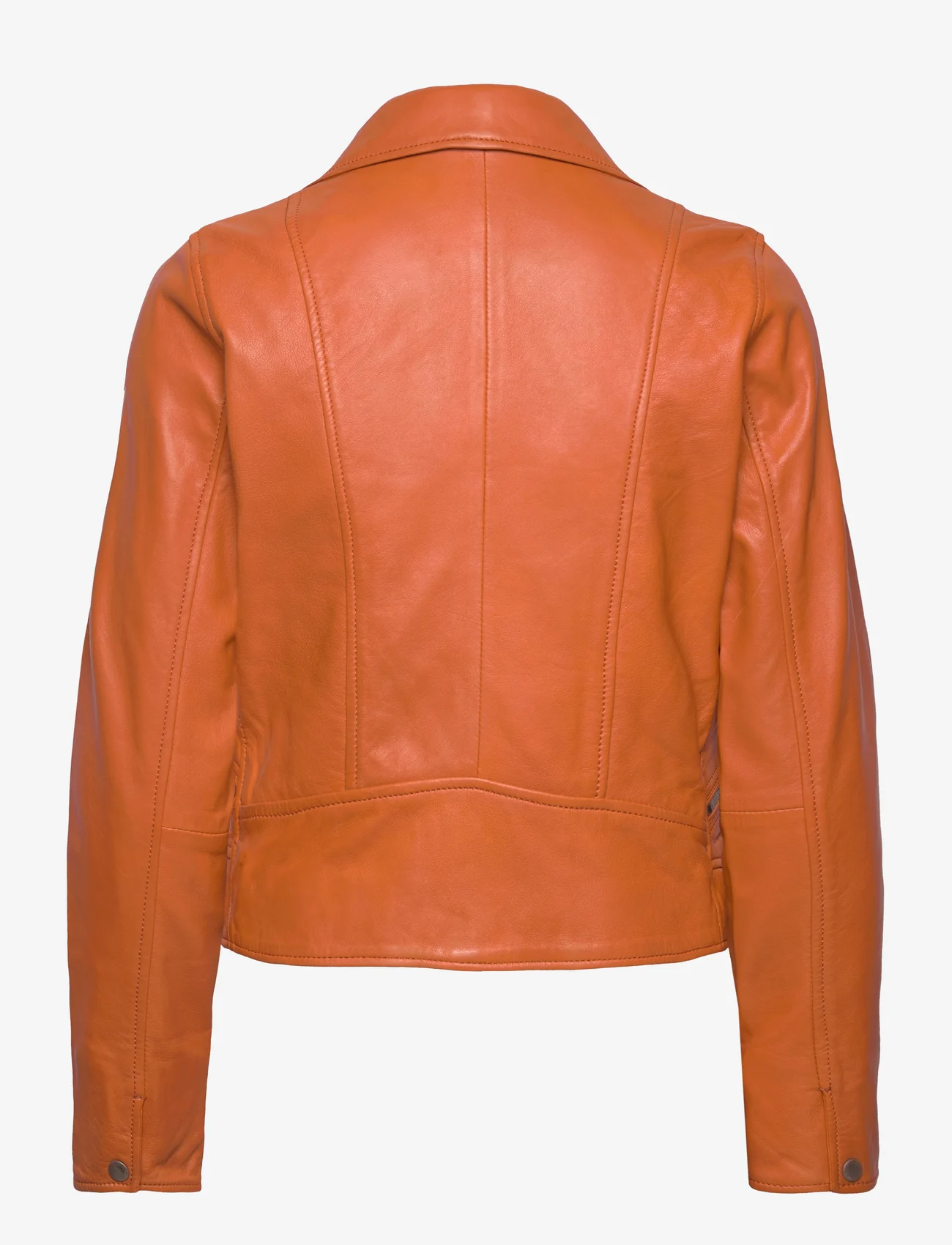 Jofama - Kaley Leather Biker - spring jackets - orange - 1