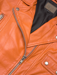 Jofama - Kaley Leather Biker - spring jackets - orange - 3