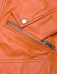 Jofama - Kaley Leather Biker - spring jackets - orange - 4