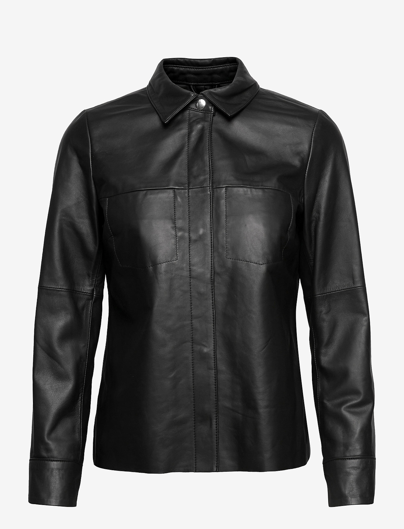 Jofama - Anne Leather Shirt Jacket - black - 0