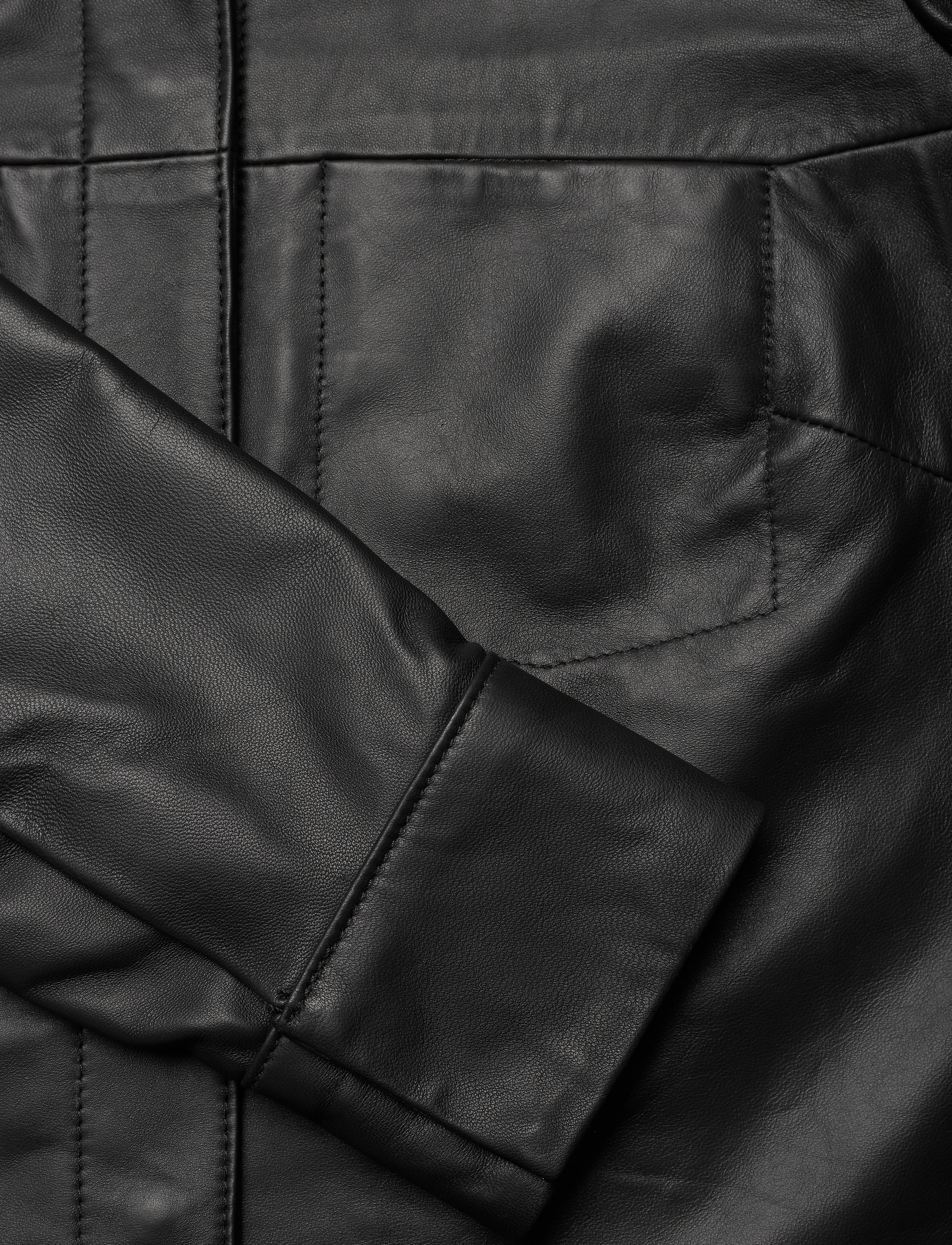 Jofama - Anne Leather Shirt Jacket - black - 3