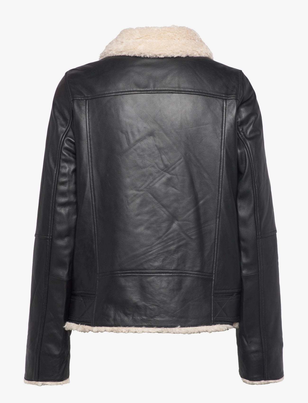Jofama - Bea Shearling Leather Biker - frühlingsjacken - black - 2