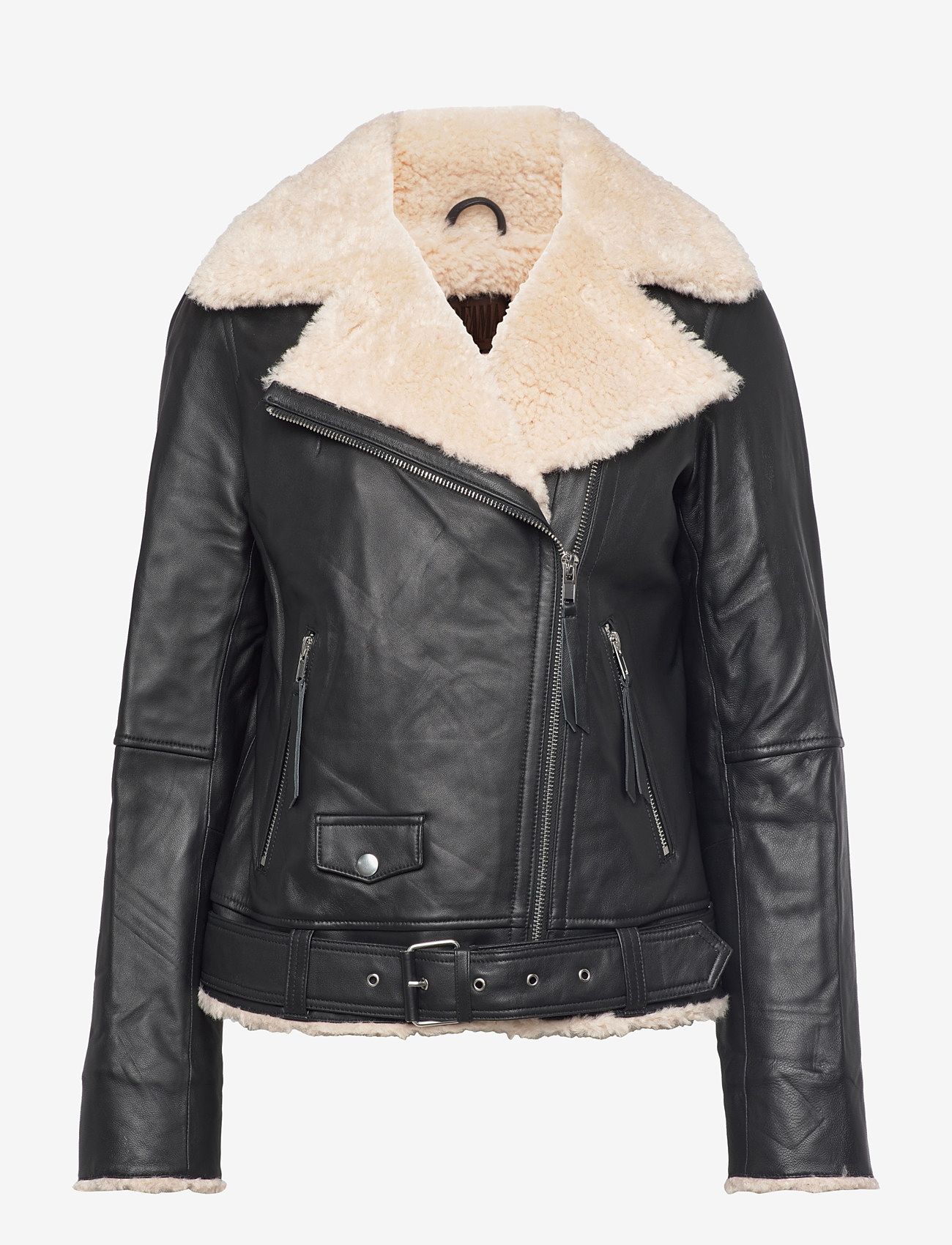 Jofama - Bea Shearling Leather Biker - lederjacken - black - 3