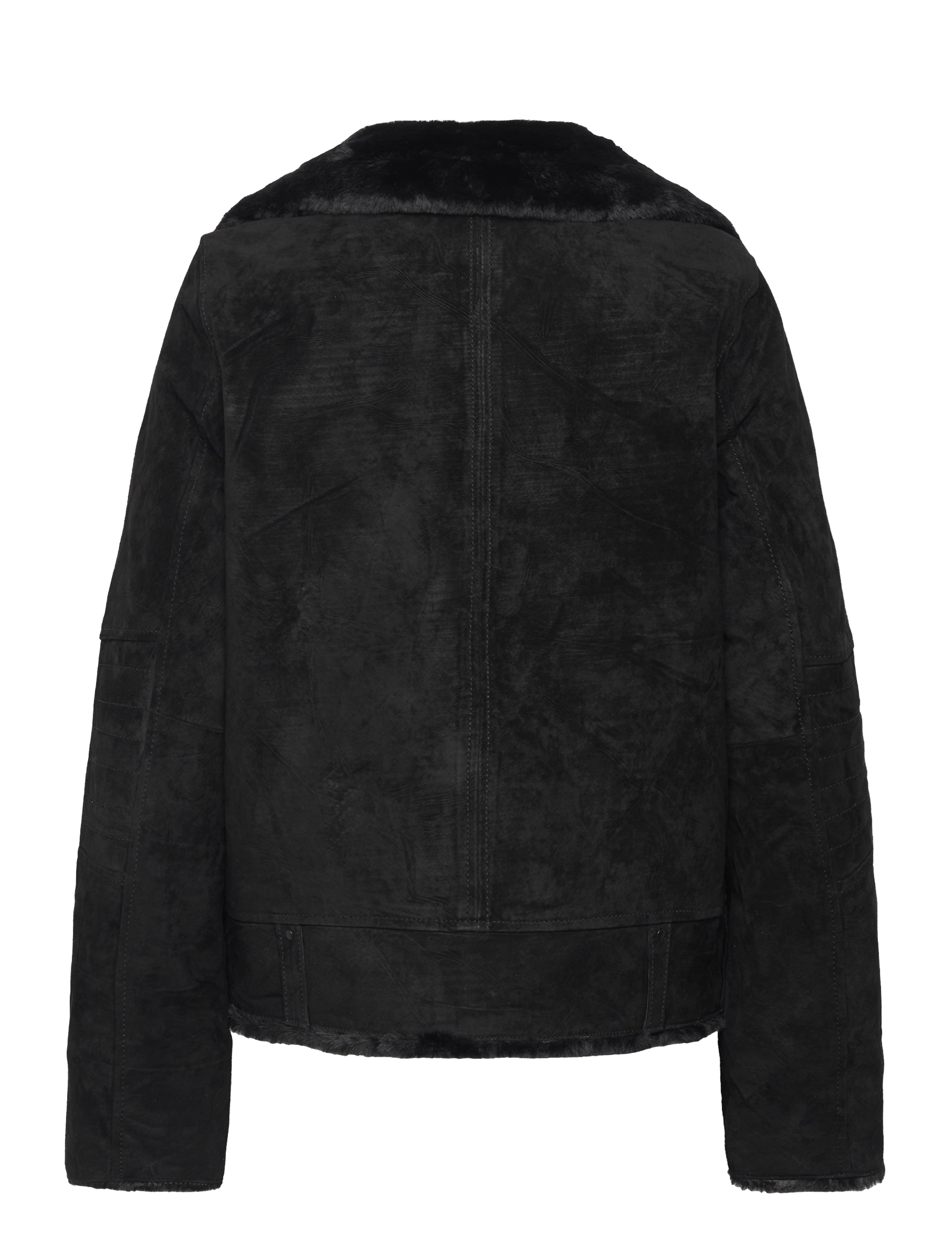 Jofama - Awa Shearling Suede Biker - black - 2
