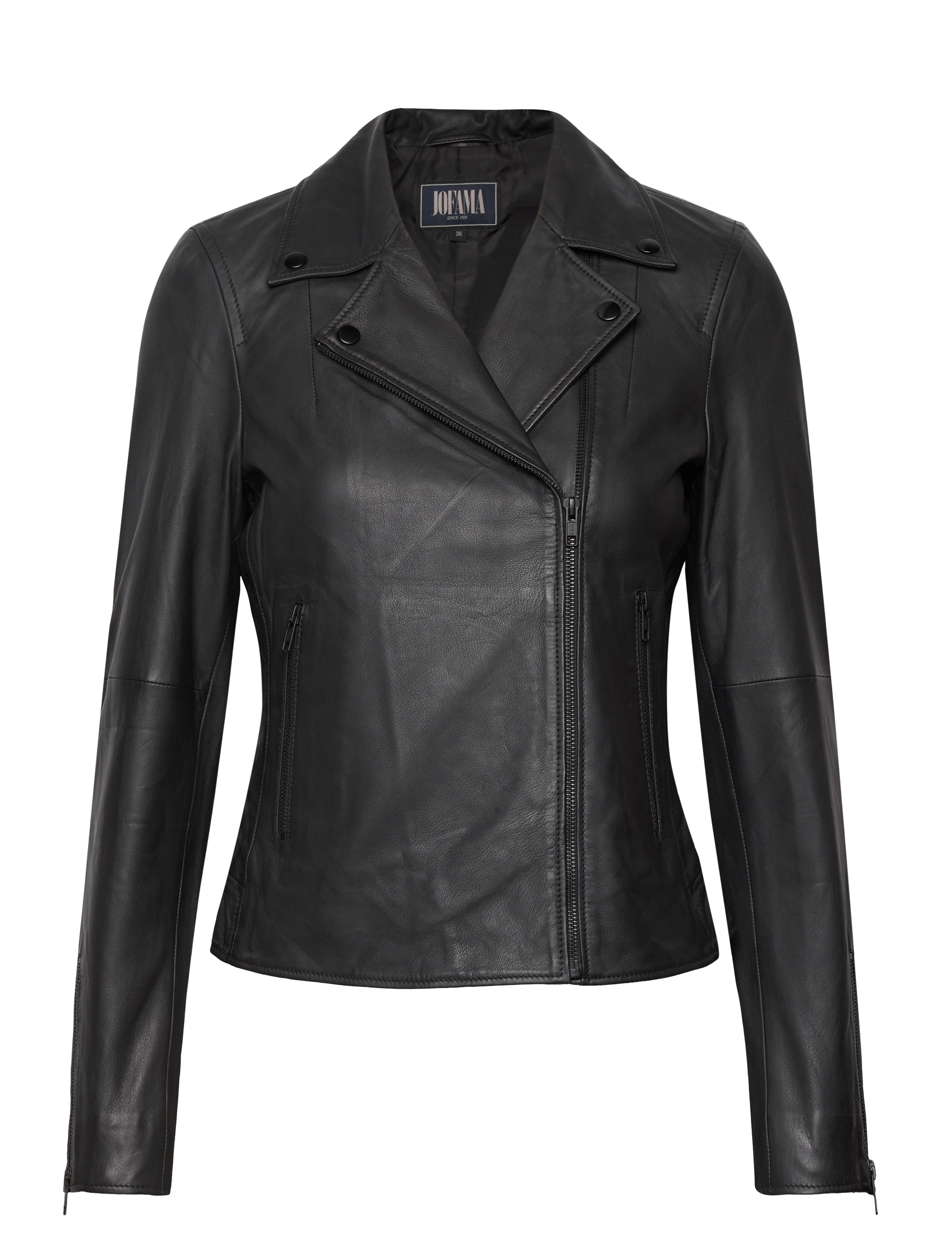 Amy Leather Biker - BLACK