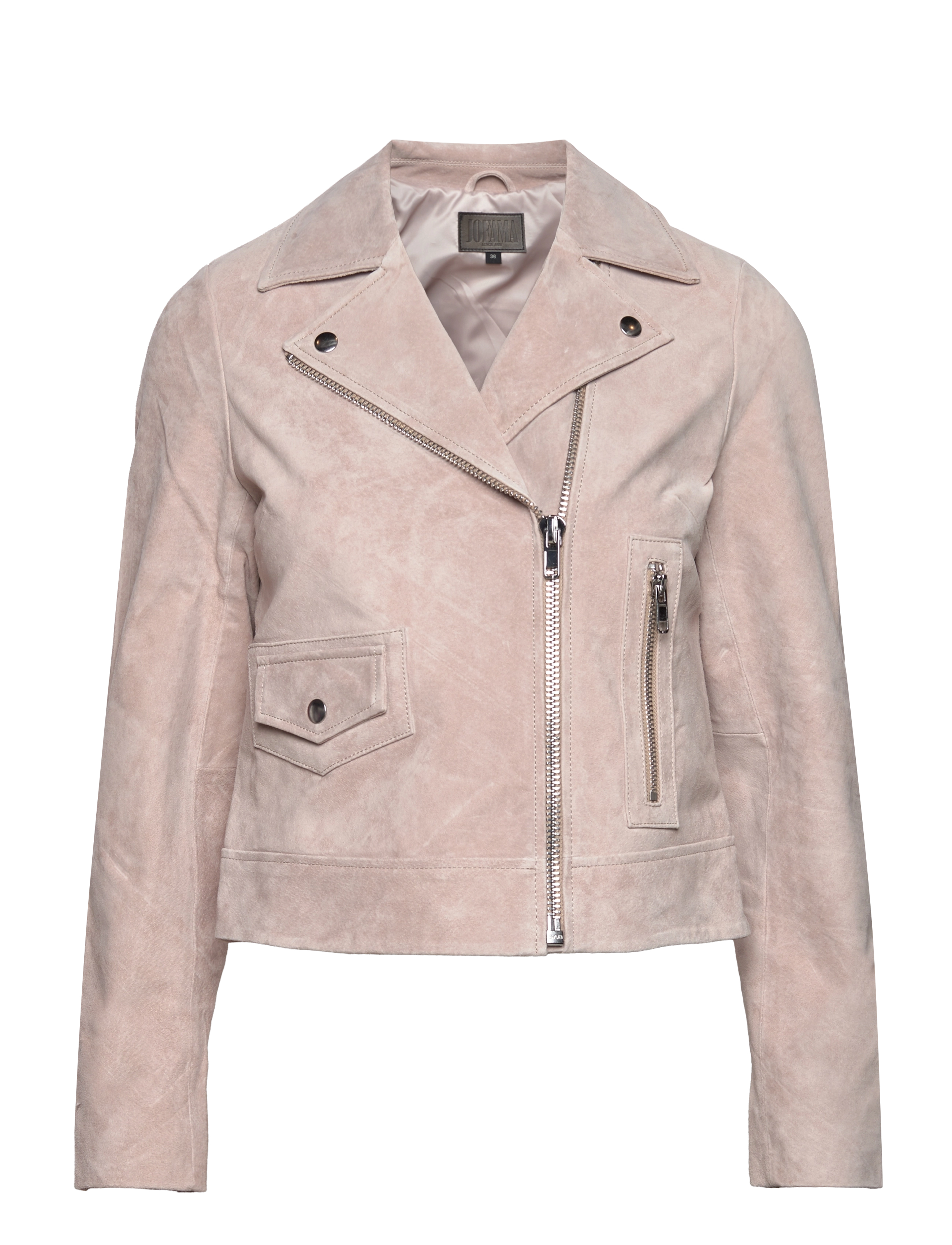 Jofama Andrea Suede Biker, 34, Jackets, Beige - Leather, Frauen