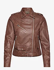Jofama - Rachel Leather Biker - spring jackets - cognac - 0