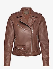 Jofama - Rachel Leather Biker - spring jackets - cognac - 1