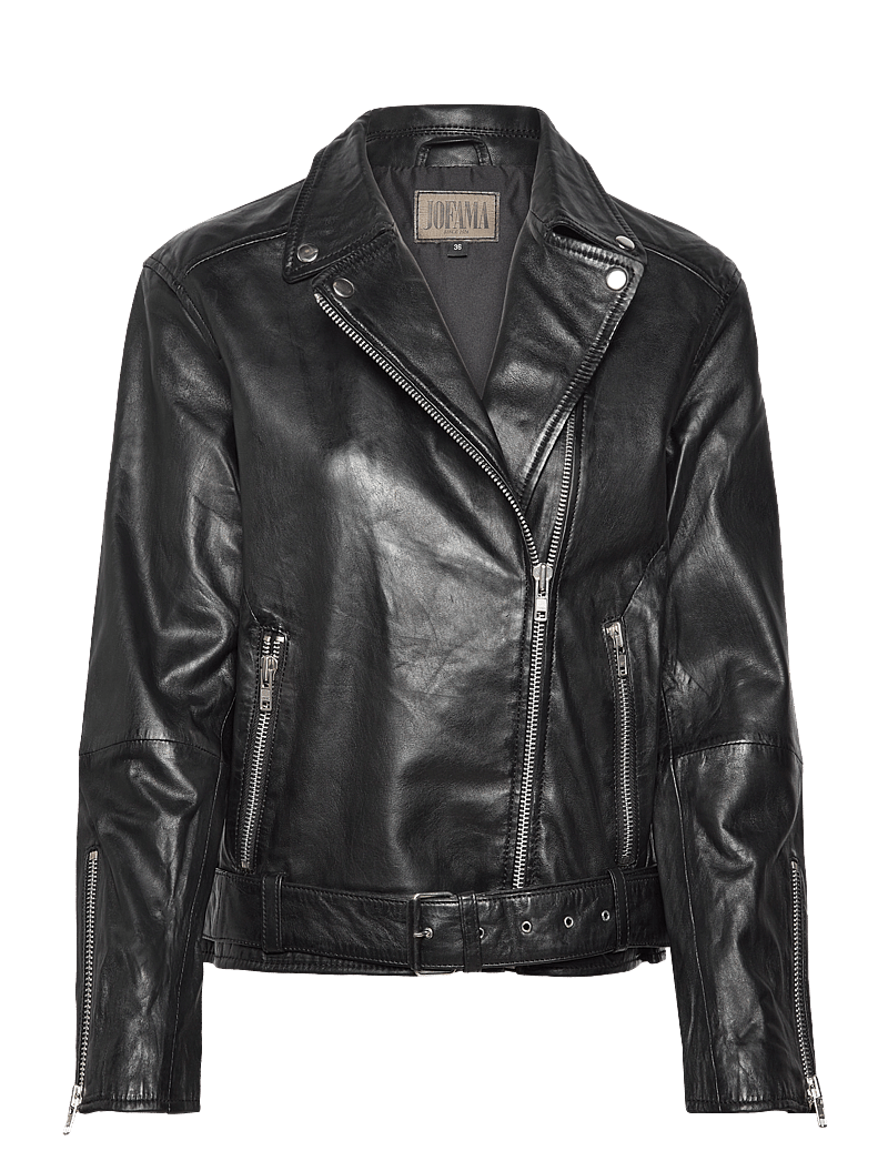 Jofama - Tessa Belted Oversized Biker - skinnjackor - black - 1