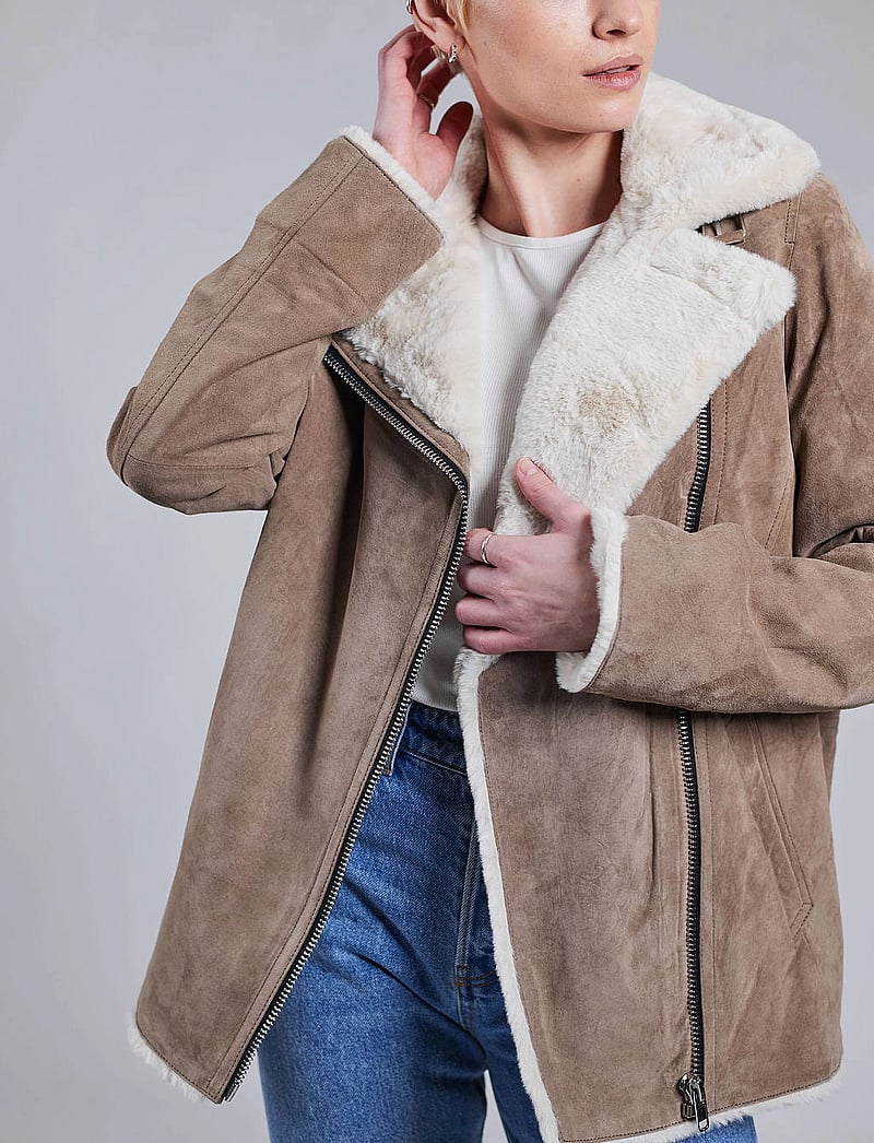Jofama - Pamela Shearling Jacket - winterjacken - tobacco - 0