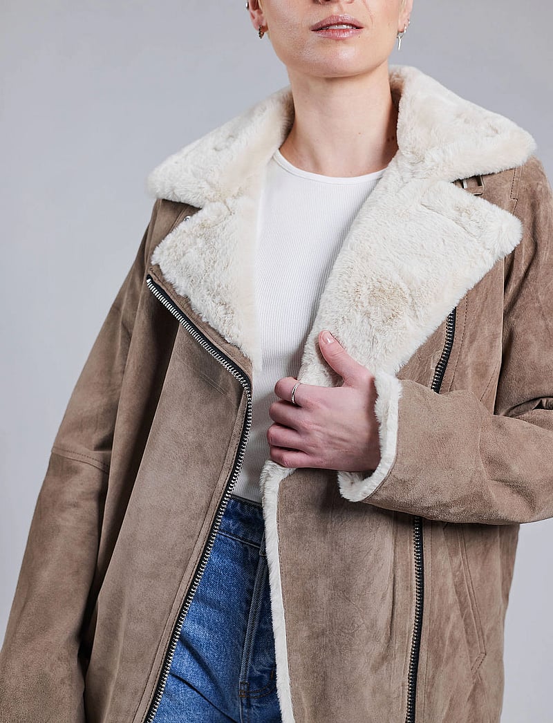 Jofama - Pamela Shearling Jacket - winterjacken - tobacco - 4