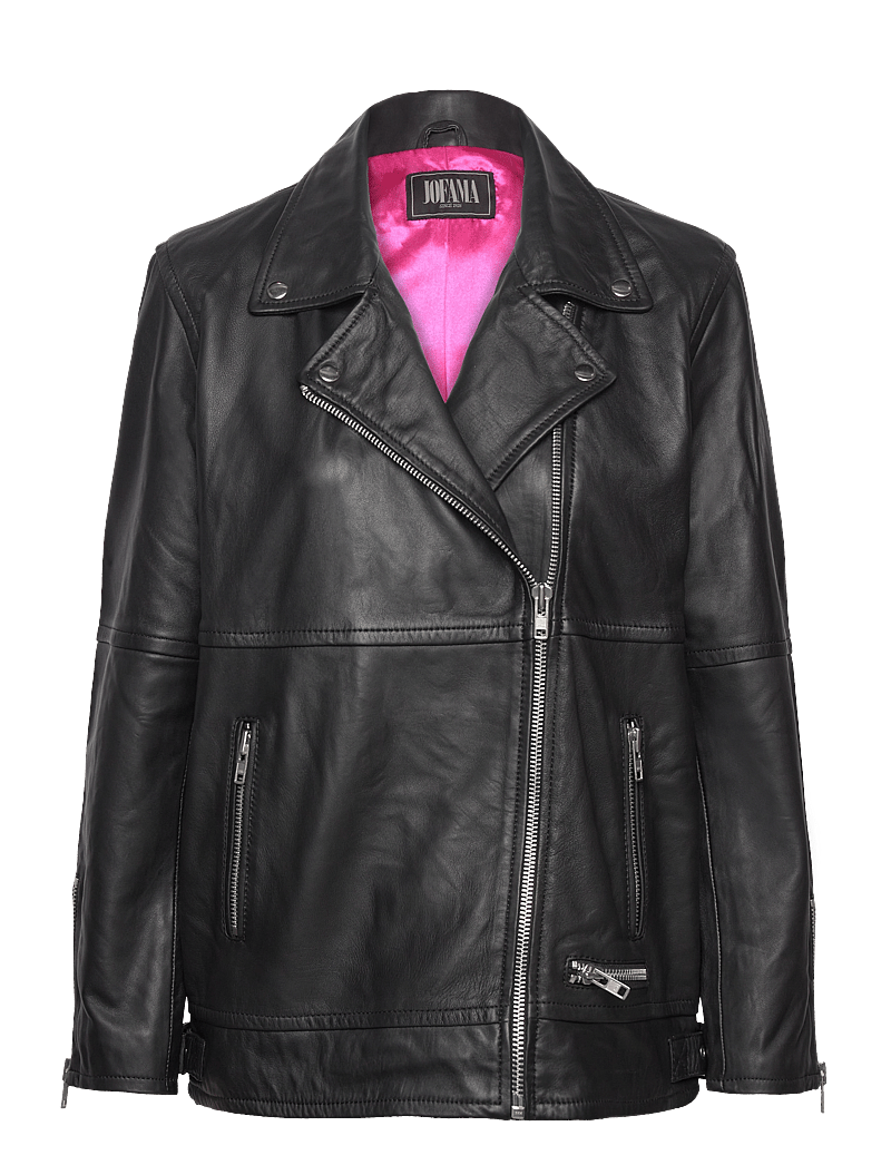Jofama - Wilma Boxy Biker - skinnjackor - black - 1