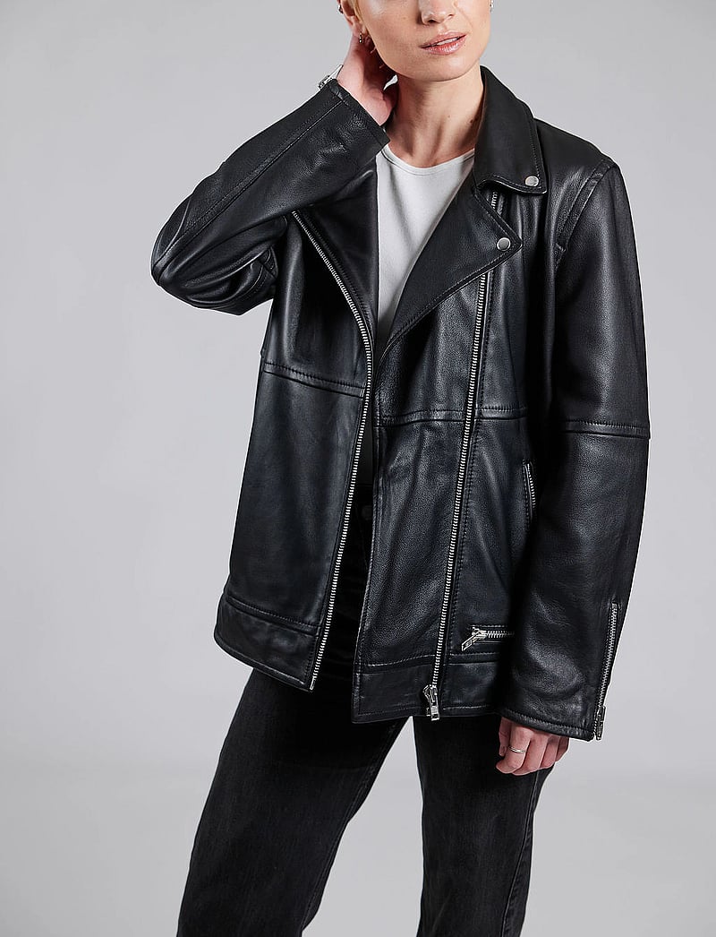 Jofama - Wilma Boxy Biker - skinnjackor - black - 0