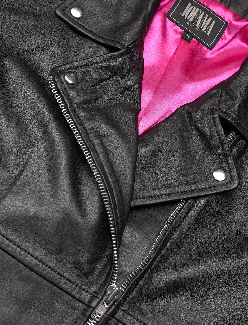 Jofama - Wilma Boxy Biker - skinnjackor - black - 5