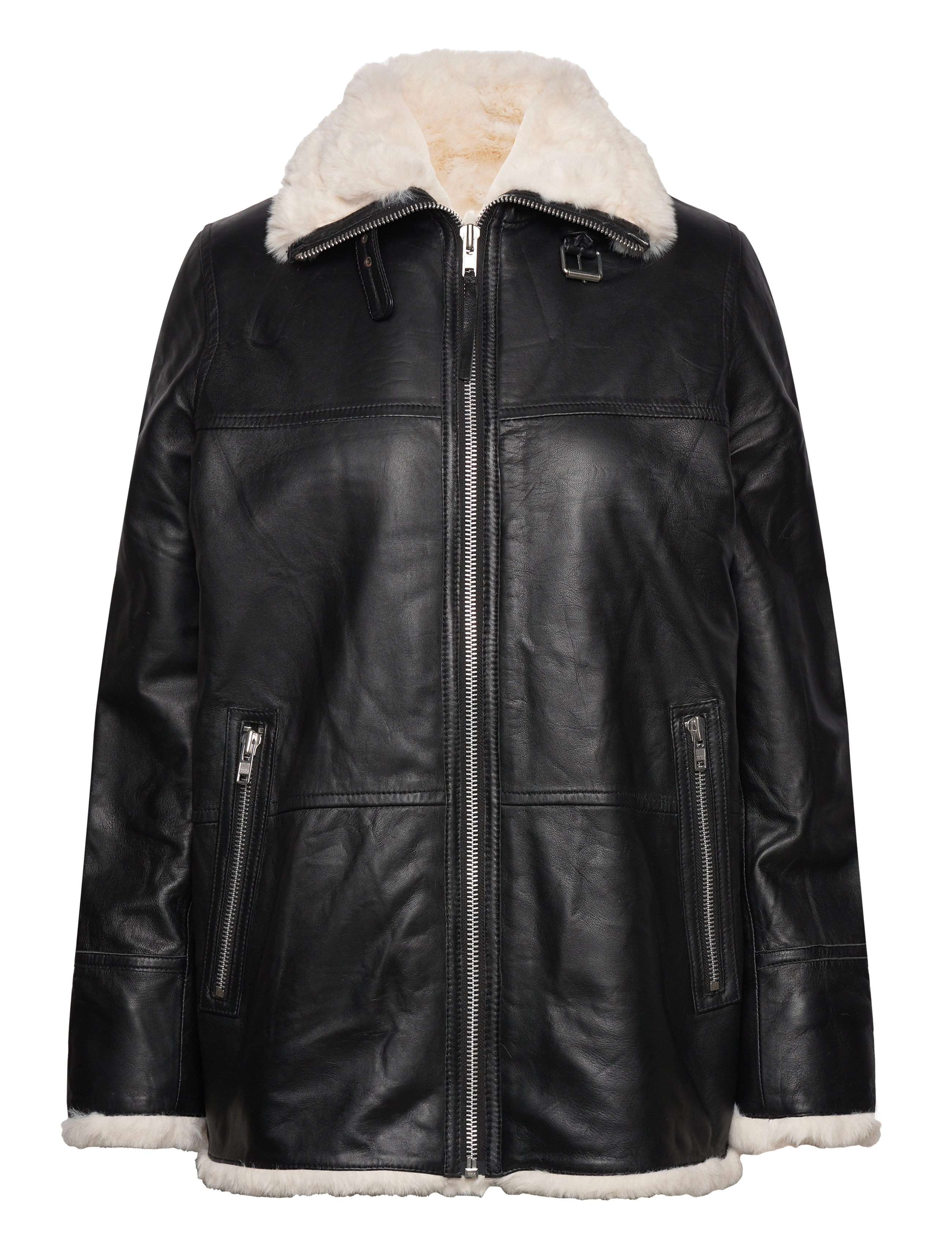 JOFAMA Debbie Shearling Jacke Schwarz - 38 - Damen