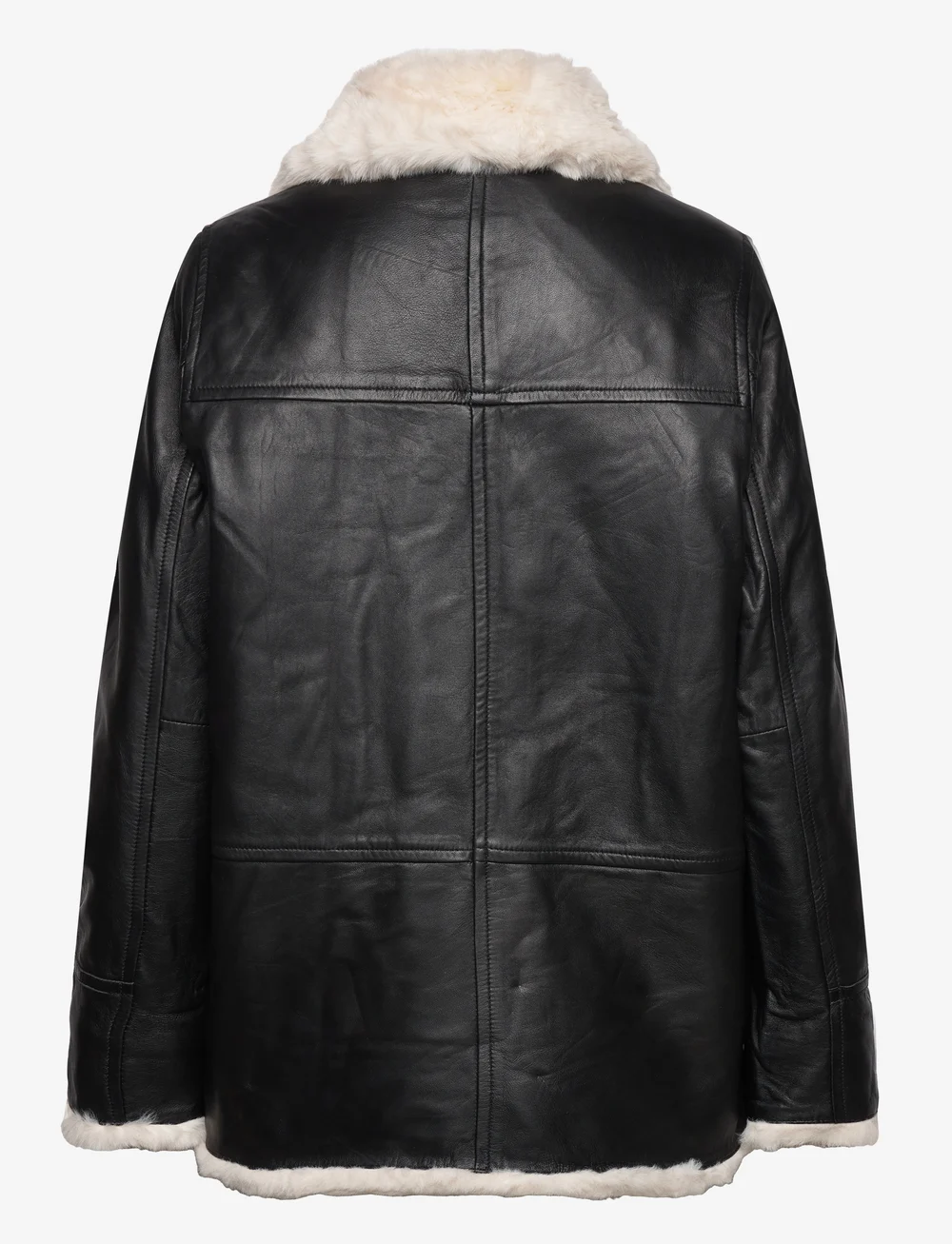Jofama - Debbie Shearling Jacket - læderjakker - black - 2