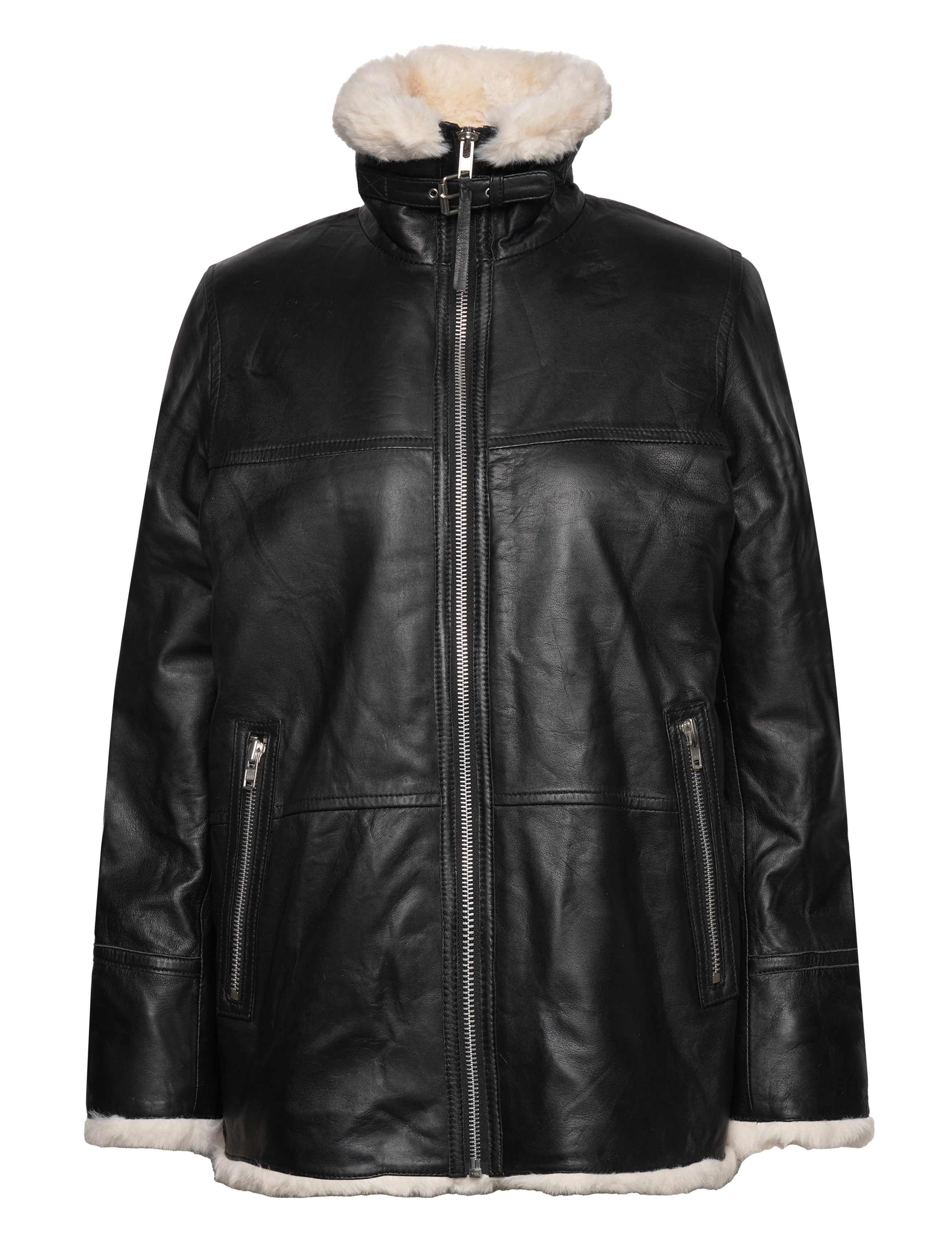 Jofama - Debbie Shearling Jacket - ulkovaatteet - black - 3