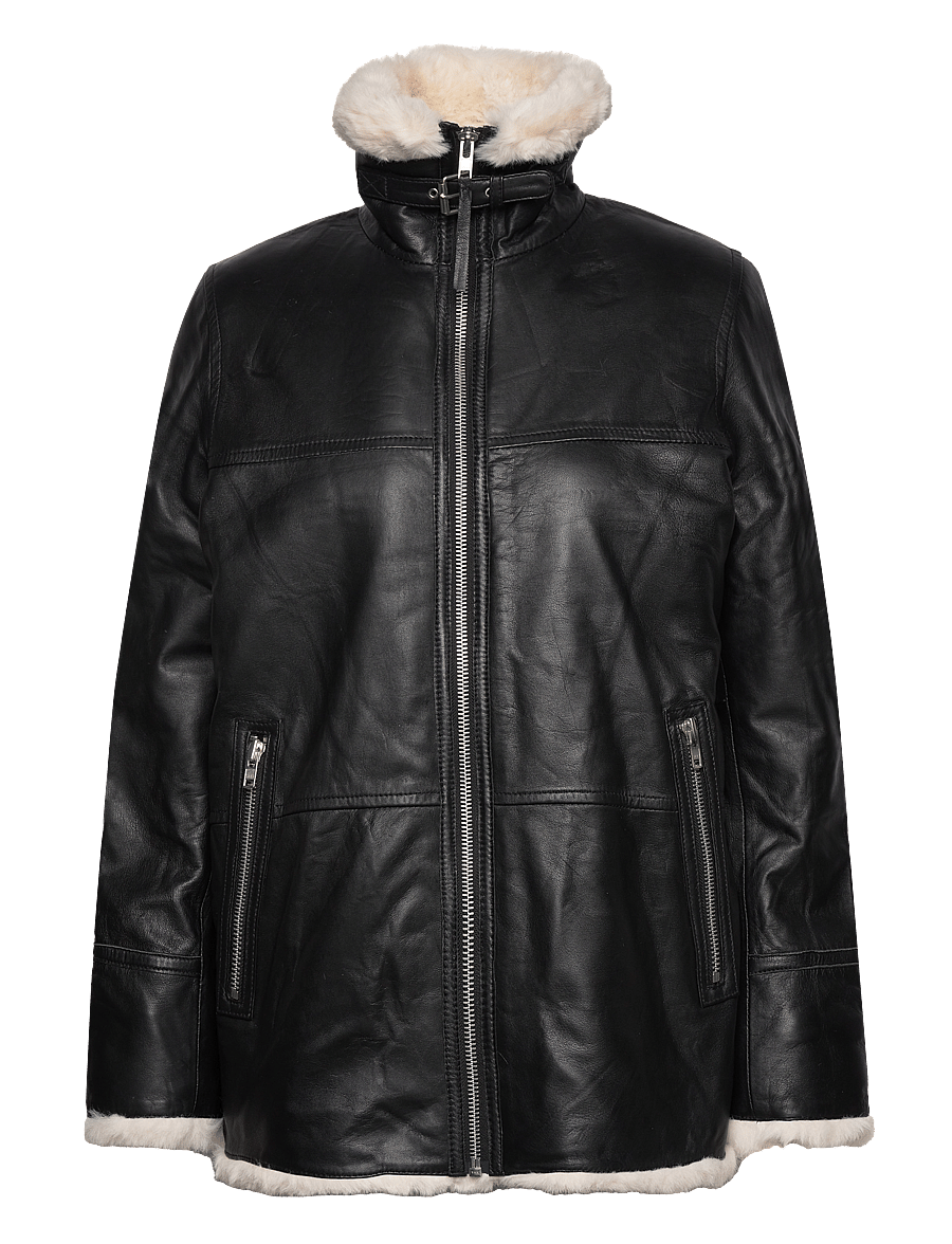 Jofama - Debbie Shearling Jacket - frühlingsjacken - black - 3