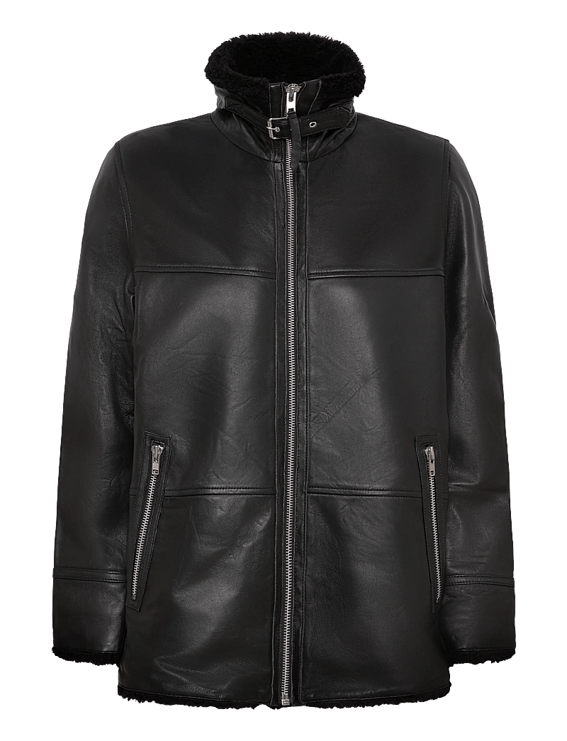 Jofama - Debbie Shearling Jacket - skinnjackor - black/black - 0