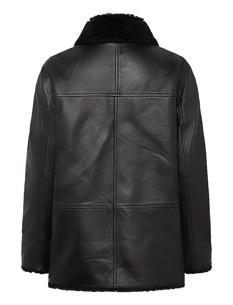Jofama - Debbie Shearling Jacket - skinnjackor - black/black - 1