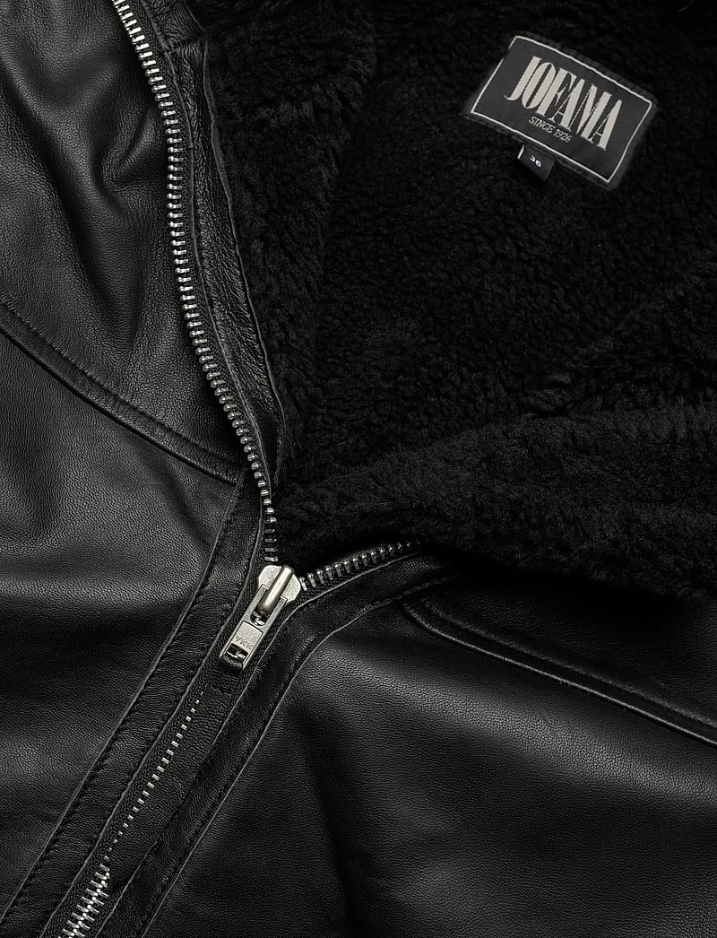 Jofama - Debbie Shearling Jacket - skinnjackor - black/black - 2