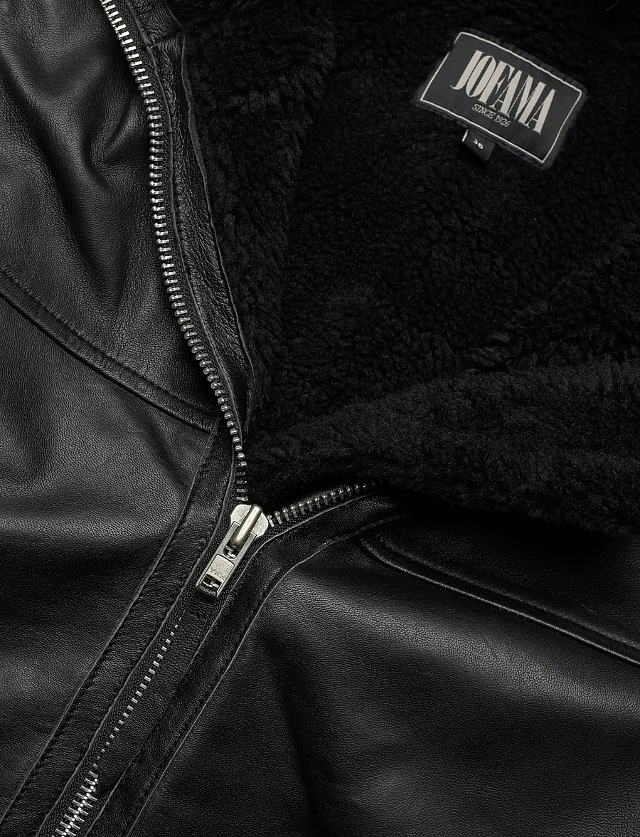 Jofama - Debbie Shearling Jacket - vestes de printemps - black/black - 2