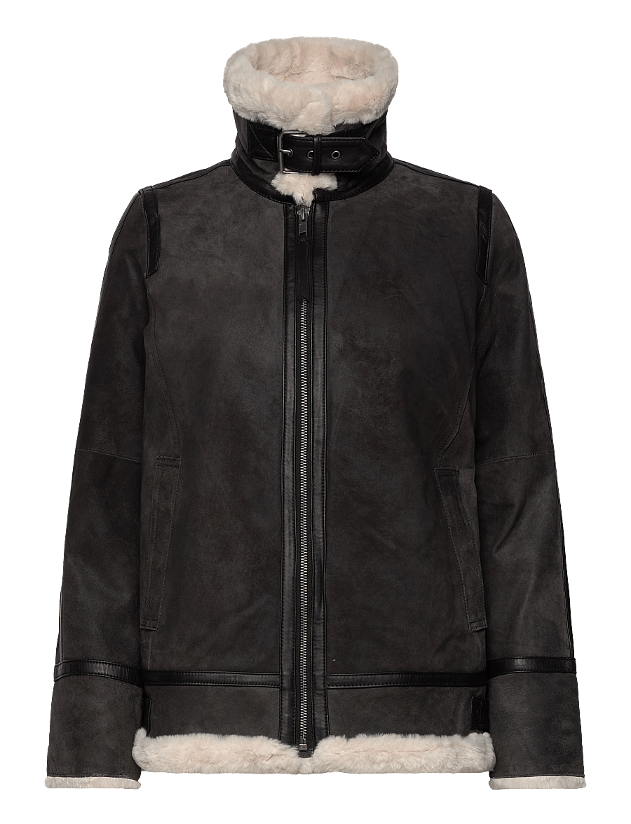 Jofama - Lydia Shearling Jacket - frühlingsjacken - graphite - 1