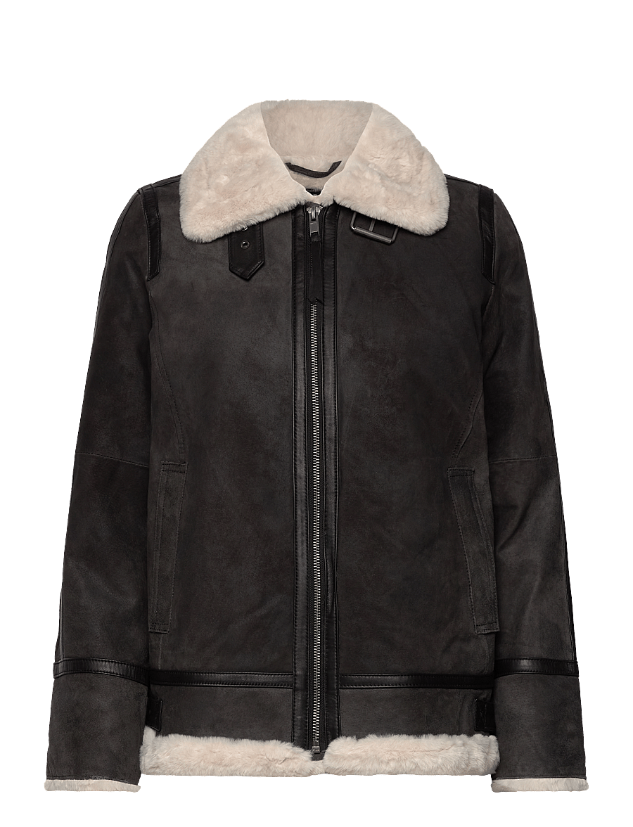 Jofama - Lydia Shearling Jacket - frühlingsjacken - graphite - 2